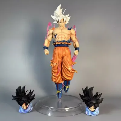 35CM Dragon Ball Figure Son Goku Kakarotto Bejita Yonsei Three Heads Anime Figures PVC Statue Model