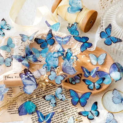 40pcs/Pack Colorful Butterfly Cake Decor Happy Birthday Party DIY Ornaments Wedding Decoration Supplies Home Decor Wall Stickers