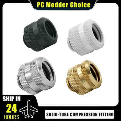 Hard Tube Fitting Kit For OD14mm Acrylic PETG Hard Compression Connector for Computer Water Cooling