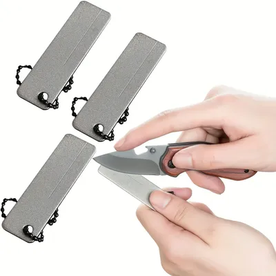 Knife Sharpener Diamond Pocket Tools Mini Keychain Outdoor Camping Sharpener Outdoor Camping Tool