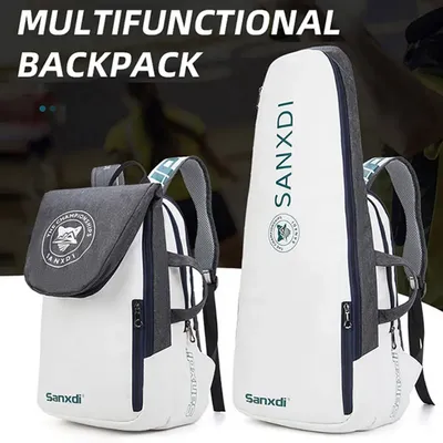 Foldable Tennis Paddle Backpack Squash Badminton Racket Bag Padel Racquetball Carrying Handbag Man