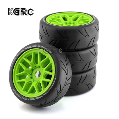 4pcs Short Course Truck Tires Tyre Wheel 17mm Adapter For 1/8 pull WRC Feishen Ping Run GT tire
