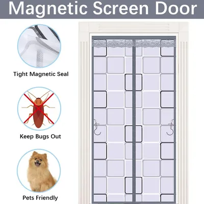 Insulation door curtain, magnetic door curtain, for air conditioning room, heating room windproof, can prevent mosquitoes