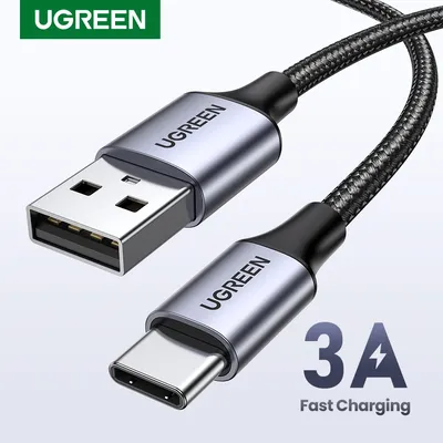 UGREEN USB Type C Cable 3A Fast Charging for Samsung S20 S21 Xiaomi POCO USB C Wire Cord USB C