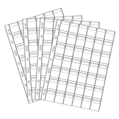 6/9/12/20/30/42 Pocket Coin Pages 10PCS 20PCS Plastic Coin Holders Stamp Collector Supplies for Coin