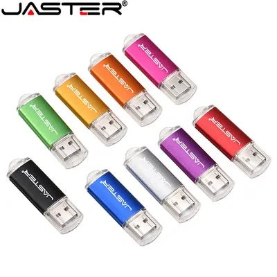 JASTER New Creative With Key Chain USB 2.0 Flash Drive 128GB 64GB 32GB 16GB 8GB 4GB Pendrive Fashion