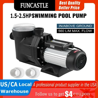 Swimming Pool Pump with Sand Filter High Flow 1.5HP-2.5HP Water Pump 1850W Hot Tub Marine Aquarium