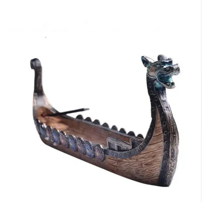 Dragon Boat Incense Stick Holder Burner Hand Carved Carving Censer Ornaments Retro Incense Burners