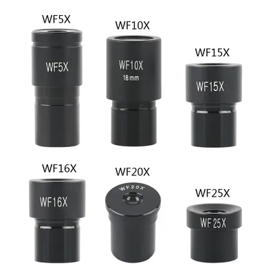 Biological Microscope Wide-angle Eyepiece Optical Glass Lens 23.2mm interface WF5X WF10X WF16X WF20X