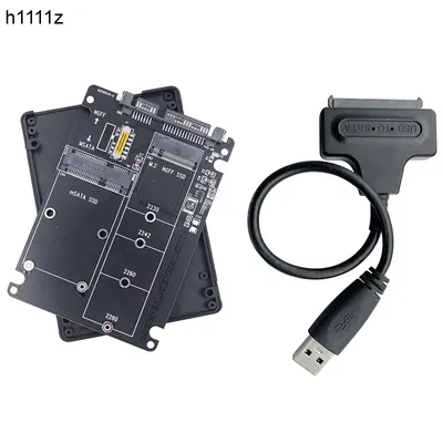 M2 SSD Case mSATA to USB Adapter mSATA Enclosure M.2 NGFF mSATA SSD To SATA 3.0 2.5 Adapter Riser