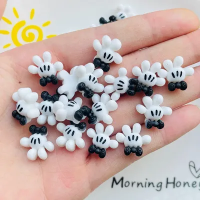 20 Pcs New Cute Mini Butterfly Junction, Glove Resin Figurine Crafts Flatback Ornament Jewelry Making Hairwear Accessories A127