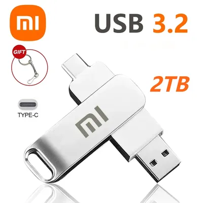 Xiaomi 2TB USB 3.2 Flash Drives High Speed Transfer Metal Pendrive 1TB Memory Card Pendrive Flash