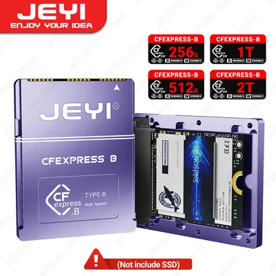 JEYI CF-Express Type-B to 2230 NVMe M.2 SSD Adapter, PCIe 4.0 Expansion Memory CFexpress Card For