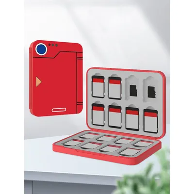 Suitable for Switch game card magnetic absorption cassette reader 16 in 1 red