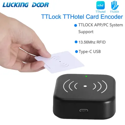 TTLOCK Smart Card Encoder NFC 13.56M M1 IC Card Reader RFID Chip Scanner for TT Hotel TT Renting