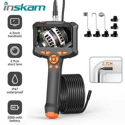 INSKAM 4.3 Inch IPS Screen Industrial Endoscope Camera HD1080P Single Lens Pipe Inspection Borescope
