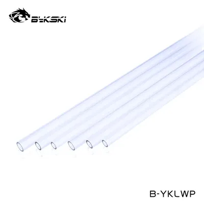 6pcs x500mm Bykski PMMA Hard Tube,8X12MM,10X14MM,12X16MM ,DIY PC Water Cooling Transparent Acrylic