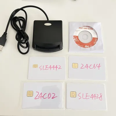 USB Contact EMV USIM SIM eID Tax on web Smart Chip Card Reader Writer Programmer SLE4442 SLE4428