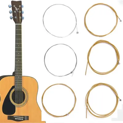 Guitar/Ukulele Strings 4/6 Pieces/Set Pure Copper Strings 1-6 for Acoustic Guitar Ukulele Bass