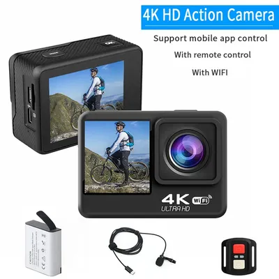 HD 4k/30 fps 4K30fps Action Camera 2.0 Inch Screen WIFI Remote View Machine Outdoor Cycling And