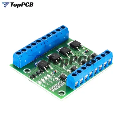 4-Channel MOS PLC Amplifier Board Driver Module PWM 3-20V to 3.7-27V DC 10A Board Driver 4-Channel