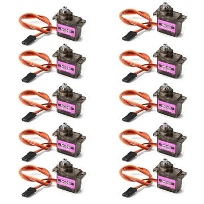 MG90S Servo 1/2/4/10/20/50 Pcs All Metal Gear 9g SG90 Upgraded Version For Helicopter Plane Boat Car