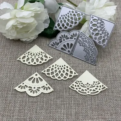 4pcs Lace corner frame Metal Cutting Dies For DIY Scrapbooking Decorative Embossing Handcraft Die