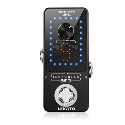 LEKATO Guitar Effect Pedal Looper 9 Loops 40 Minutes Recording Time Loop Station with Tuner Overdub