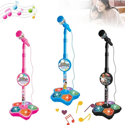 Kids Microphone with Stand Karaoke Song Machine Music Instrument Toys Brain-Training Educational