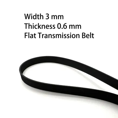 1Pcs Width 3mm Thickness 0.6mm Flat Rubber Drive Belt For Tape Recorder Repeater VCR Single Player