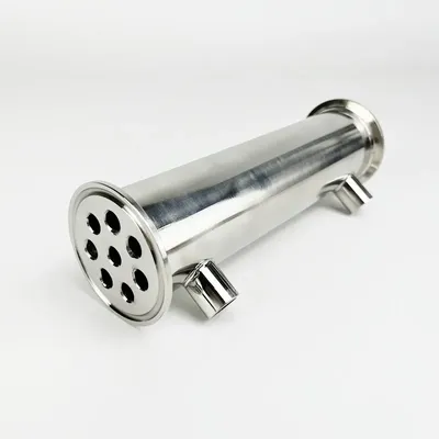 2"(51mm)OD64, Sanitary Dephlegmator/ Distillation Condenser With 1/4" Female Thread, 8 Pipes Inside ID 8mm,Lenght 200mm,Reflux