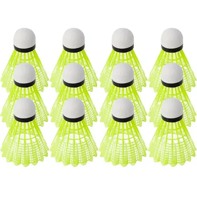 6/12PCS Green Badminton Balls Portable Badminton Travel Out Products Sport Training Nylon