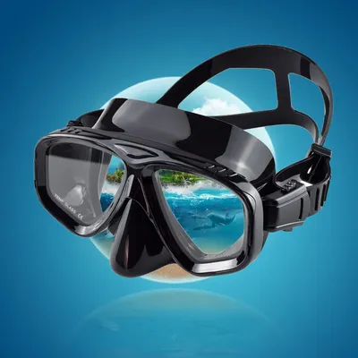 Snorkel Mask Swimming Goggles Scuba Diving Silicone Skirt Tempered Glass Len Wide View Training With