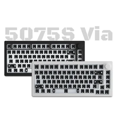 Akko 5075S VIA Kit 75% Custom Barebone Keyboard RGB Backlit 3/5-Pin Hotswap Mechanical Gaming