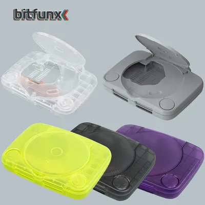 Bitfunx Replacement Shell Transparent Game Console Case Housing Cover for PlayStation PS One PSOne All Version