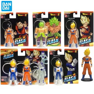 Bandai Dragon Ball Anime Figures Goku Vegeta Frieza Broly Action Figurine Saiyan Statue Toys Cartoon Model Children Gifts