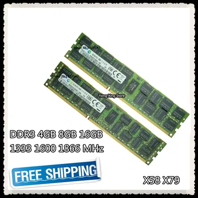 DDR3 4GB 8GB 16GB server memory 1333 1600 1866 MHz ECC REG DDR3 PC3-10600R 12800R 14900R Register