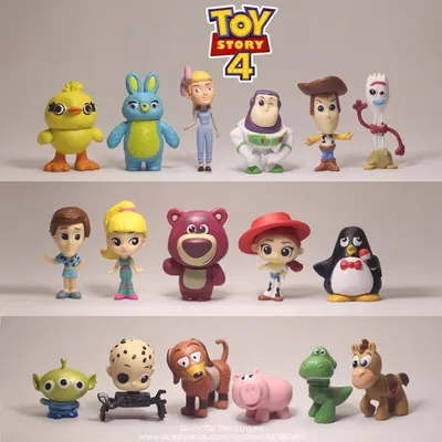 Disney Toy Story 4 Woody Buzz Lightyear 3-5cm Q Version Action Figures Mini Dolls Kids Toys Model