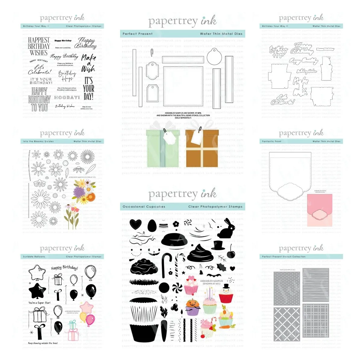 Scribble Balloons Hot Foil Plates and Dies 2024 New Present Stencil Collection Sentiment Stamps DIY Scrapbooking Crafts Stencils