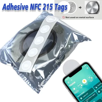 1000pcs Adhesive NFC 215 Programmable NFC Tags Compatible With Android & IPhone 504 Bytes Memory