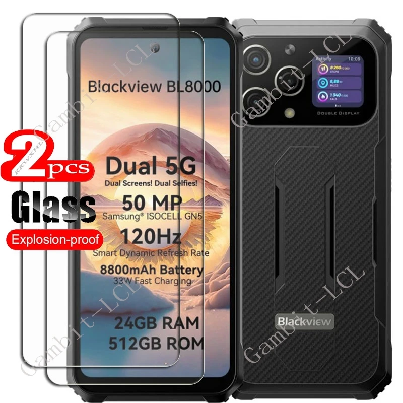 2PCS FOR Blackview BL9000 BL8000 6.78" Tempered Glass Protective Cover ON BlackviewBL9000 BlackviewBL8000 Screen Protector Film