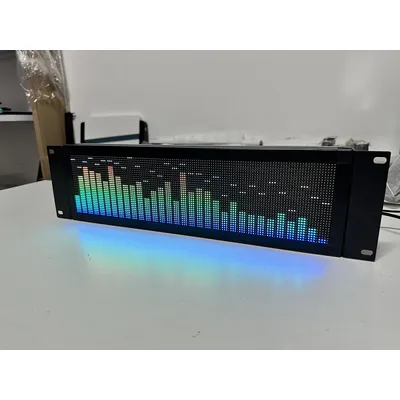 AS1000 Professional Full Color RGB Pickup Rhythm Rack Mount Music Spectrum Display Analyzer Stereo Audio Monitor 3U Cabinet