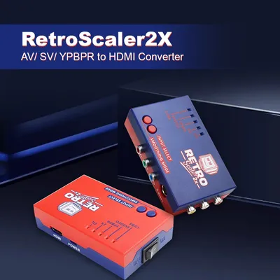 RetroScaler2x AV to HDMI-compatible Converter and Line-doubler For Retro Game Consoles PS2 N64 NES