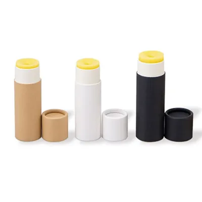 50PCS Push Up Tubes Lip balm Kraft Paper Tube Empty Lipstick Tube Degradable Cosmetic Containers