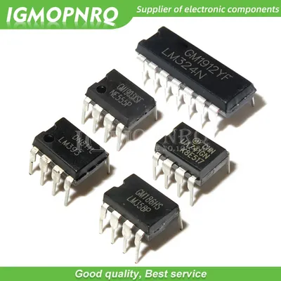 20PCS UA741 LM324 LM393 LM339 NE555 LM358 DIP LM358N LM324N LM339N LM393N NE555P UA741CN Amplifier