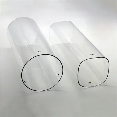 Clear Square Cylinder Glass Shade Replacement for Candlestick Lamp Transparent Long Tube Glass