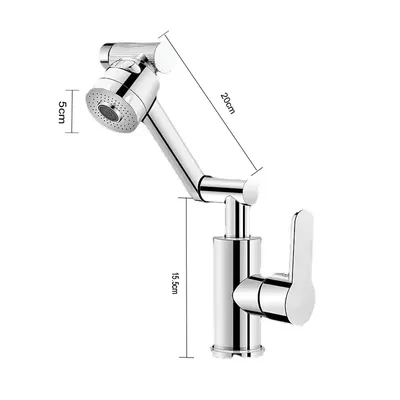 Bathroom sink faucet 1080 degree rotating hot and cold water splash-proof basin alloy mixing faucet