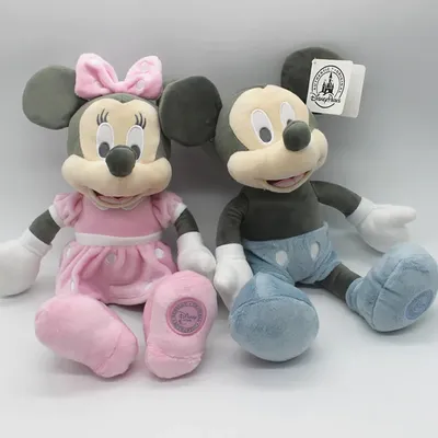 35cm Disney Classic Retro Mickey Mouse And Minnie Mouse Plush Toys Stuffed Soft Doll For Children