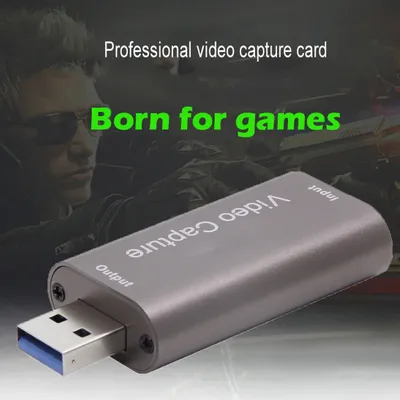 Video Capture Card 4K 1080P 60fps HDMI-Compatible to USB 3.0 Record to DSLR Camcorder Action Cam