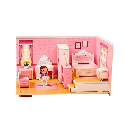 Paper 3D Jigsaw Puzzle Handmade Bedroom Livingroom Kitchen Bathroom Kindergarten Small Gift Toy Children Puzzle Educational Toys